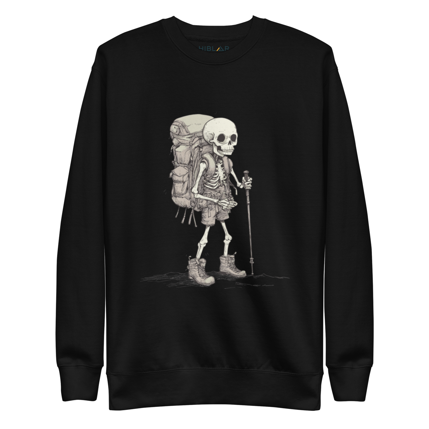 Skeleton With BackPack Unisex Premium Sweatshirt by Hiblar