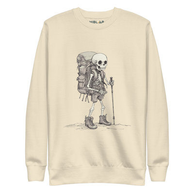 Skeleton With BackPack Unisex Premium Sweatshirt by Hiblar