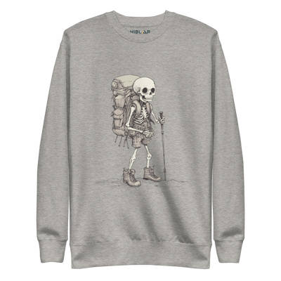 Skeleton With BackPack Unisex Premium Sweatshirt by Hiblar