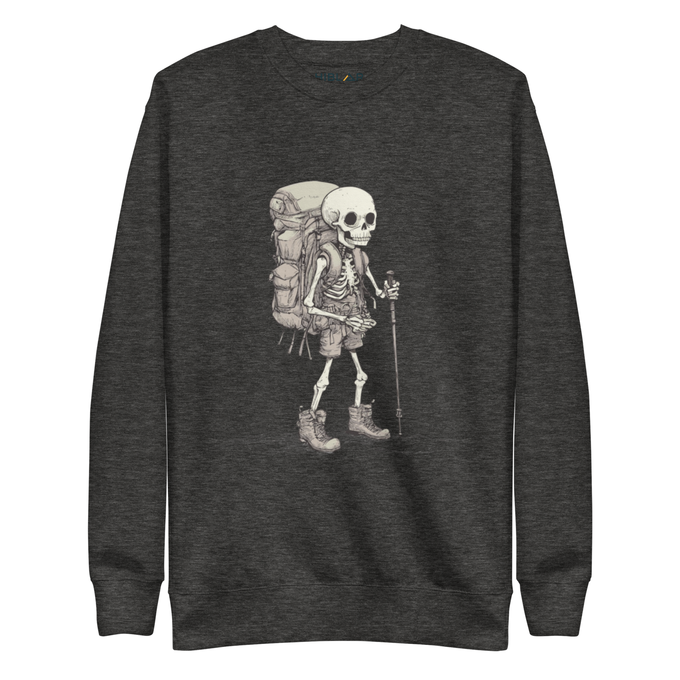 Skeleton With BackPack Unisex Premium Sweatshirt by Hiblar