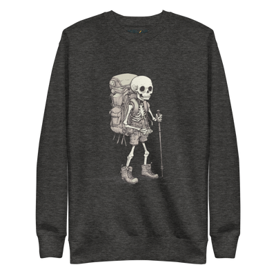 Skeleton With BackPack Unisex Premium Sweatshirt by Hiblar