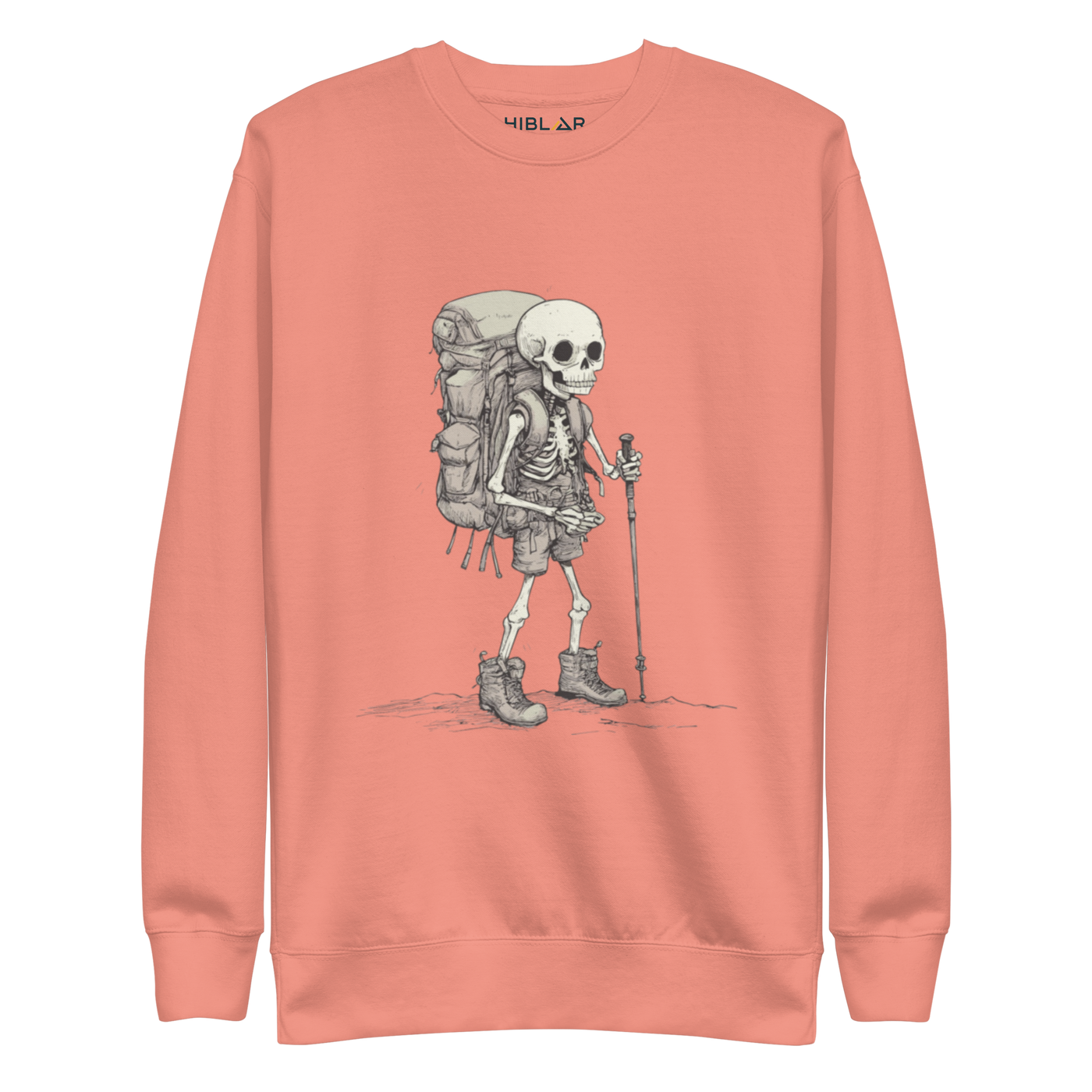 Skeleton With BackPack Unisex Premium Sweatshirt by Hiblar