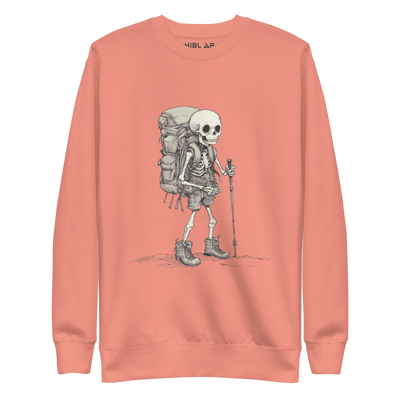 Skeleton With BackPack Unisex Premium Sweatshirt by Hiblar