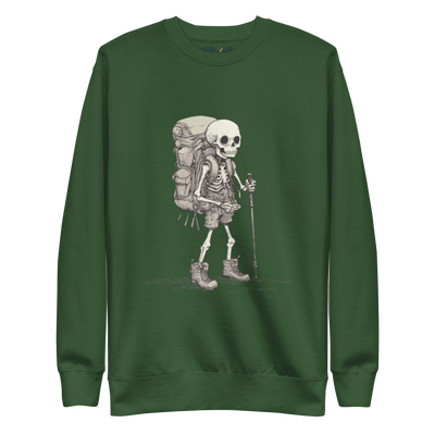 Skeleton With BackPack Unisex Premium Sweatshirt by Hiblar