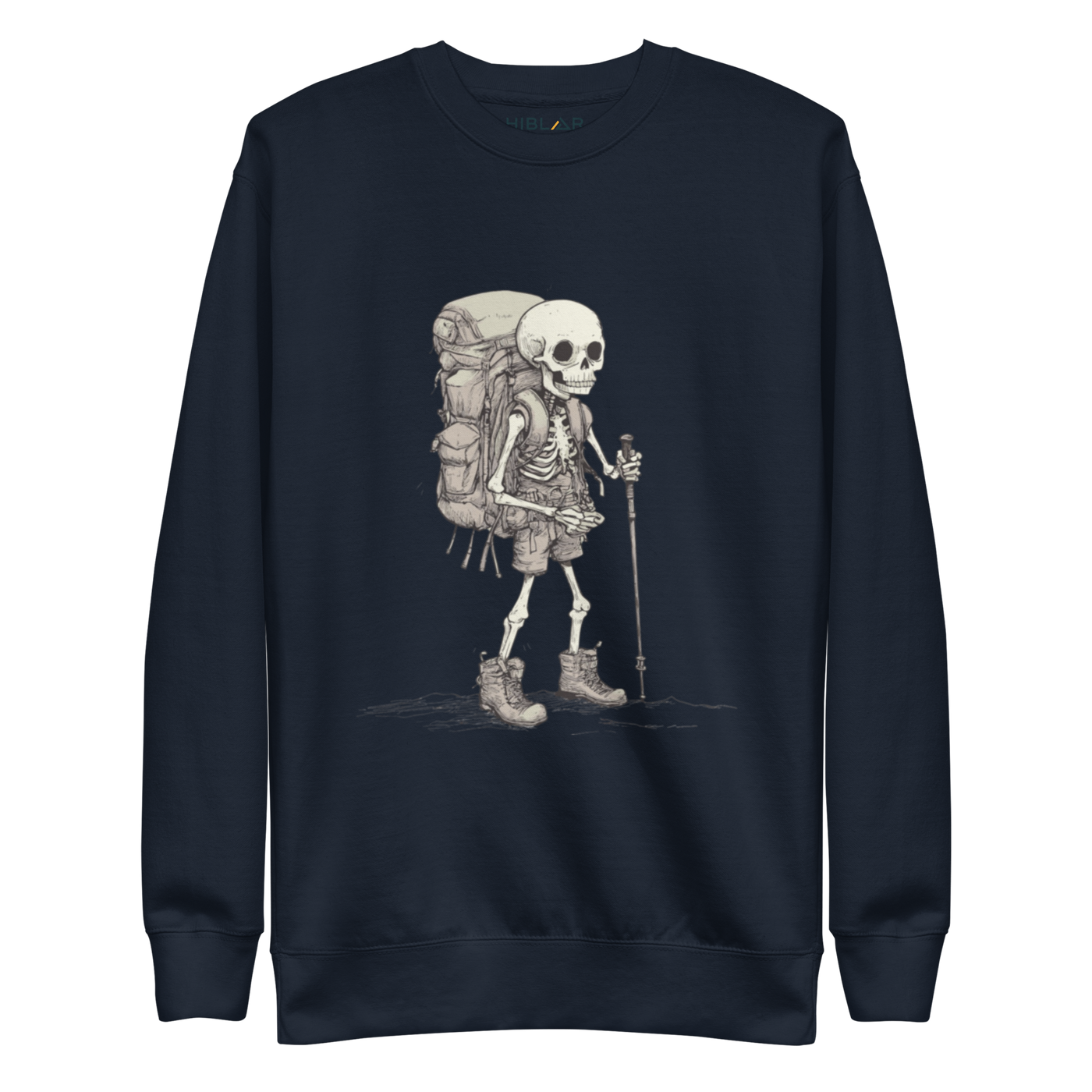 Skeleton With BackPack Unisex Premium Sweatshirt by Hiblar