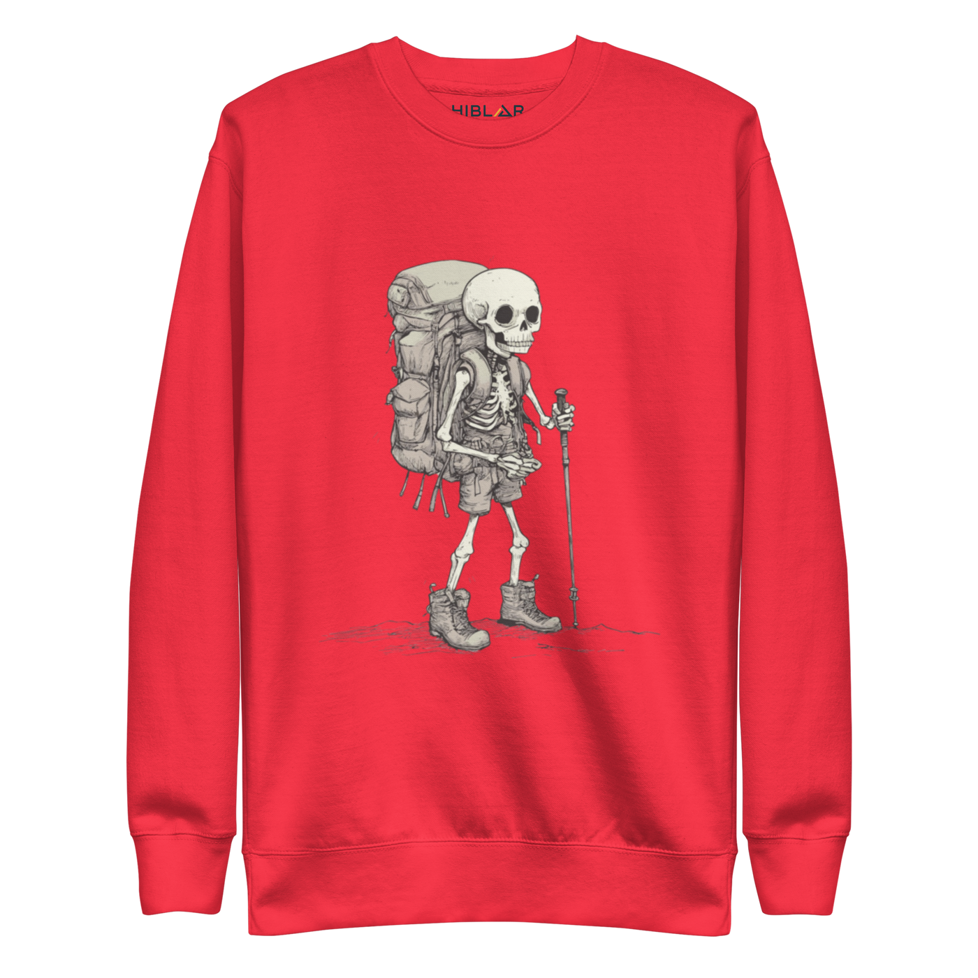 Skeleton With BackPack Unisex Premium Sweatshirt by Hiblar