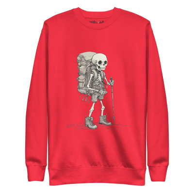 Skeleton With BackPack Unisex Premium Sweatshirt by Hiblar