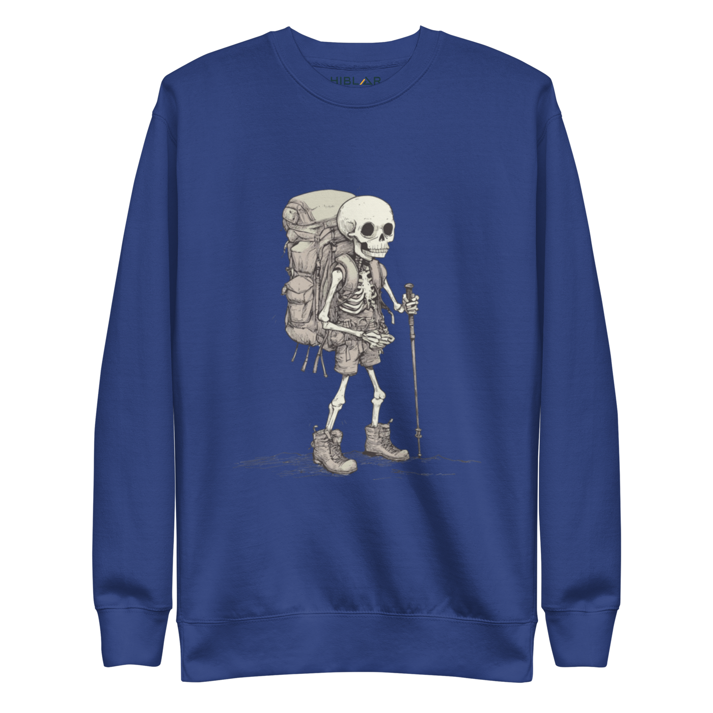 Skeleton With BackPack Unisex Premium Sweatshirt by Hiblar