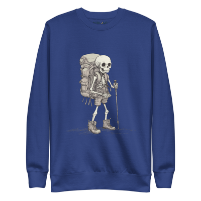 Skeleton With BackPack Unisex Premium Sweatshirt by Hiblar