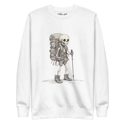 Skeleton With BackPack Unisex Premium Sweatshirt by Hiblar